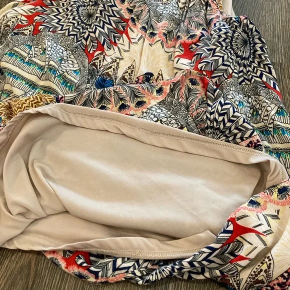 JODIFL Multicolor Printed dress with Red and Blue Accents - Picture 6 of 6